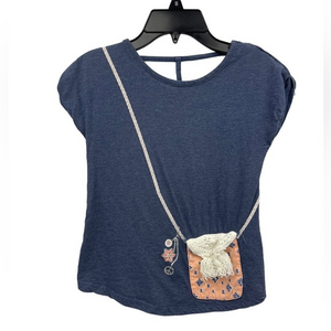 Jessica Simpson Blue Short Sleeve Girl's Top‎ Size Medium